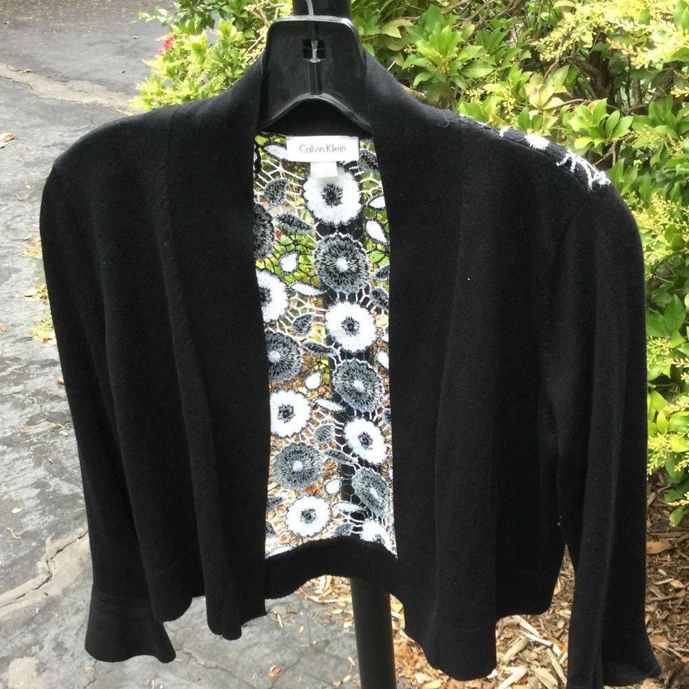 Calvin Klein Back Floral Lace Top